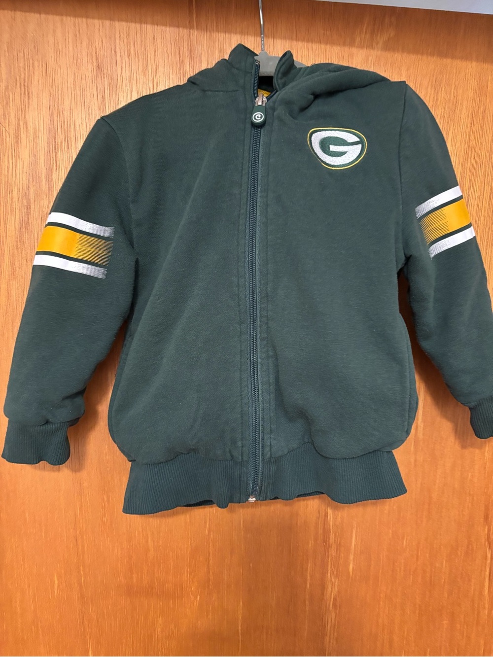 3T Green Packers Zip Hoodie - converts into teddy bear